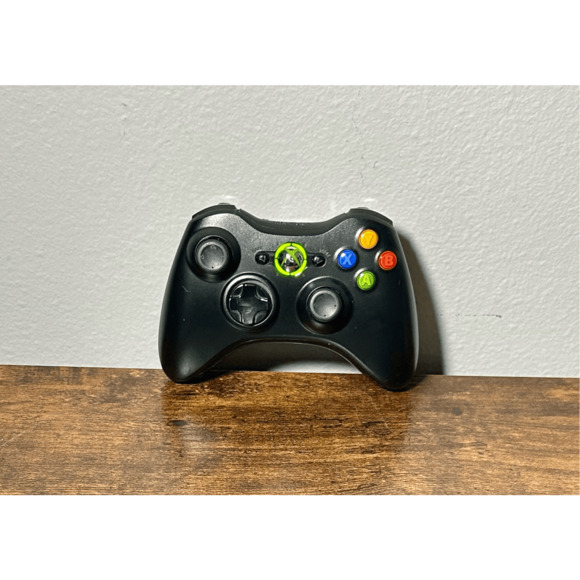 Official Microsoft Xbox 360 Black Wireless Controller! ~ Works Great! Authentic! - Picture 2 of 10